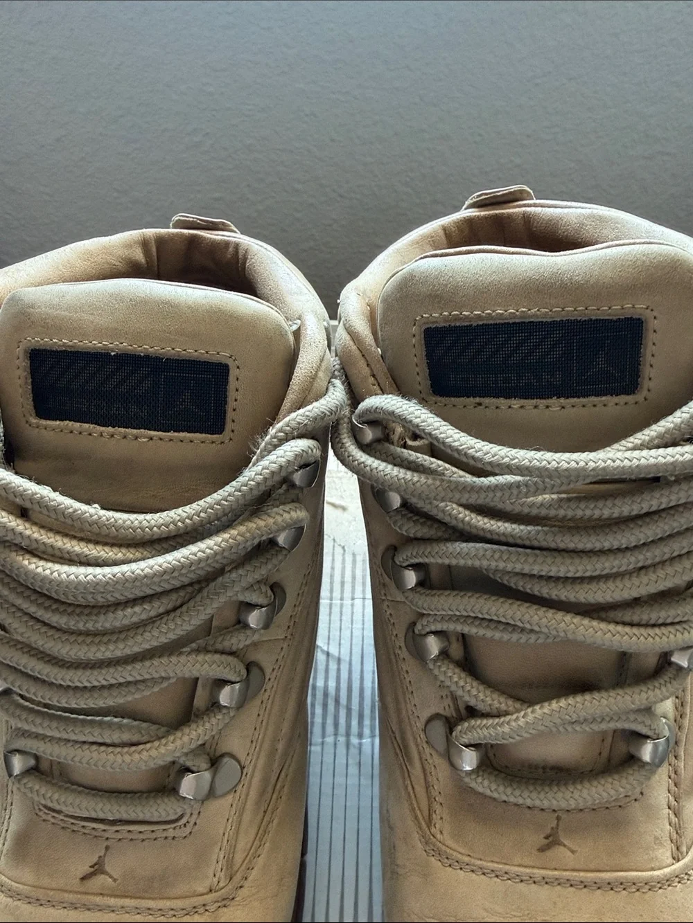 2002 Jordan Men's Tan Suede Hiking Boot with Brown Outsole